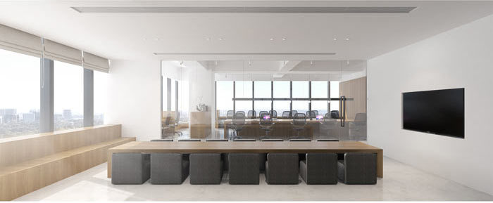 商贸公司办公室会议室装修设计效果图
